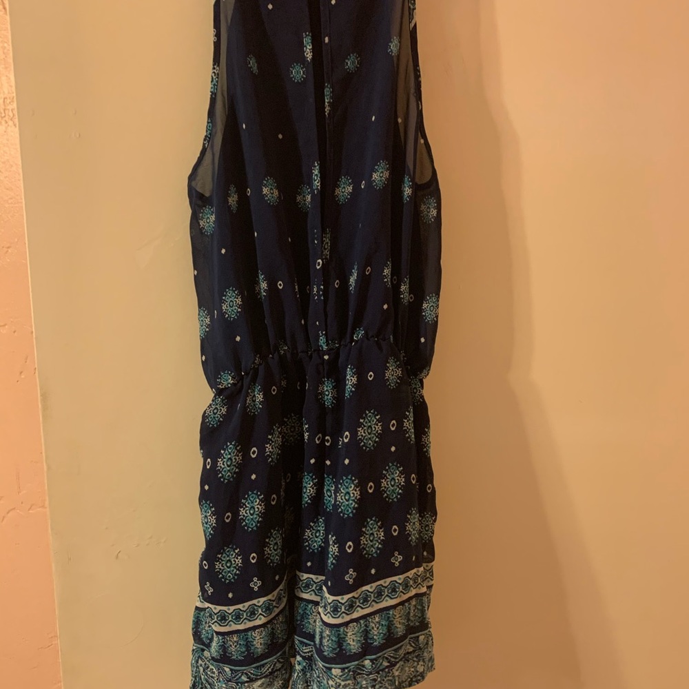 Blue patterned halter romper - Picture 3 of 7